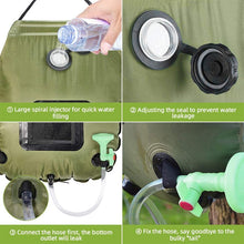 Load image into Gallery viewer, Water Bags 20L Outdoor Camping Hiking Solar Shower Bag