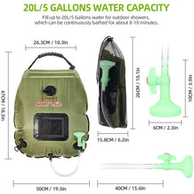 Load image into Gallery viewer, Water Bags 20L Outdoor Camping Hiking Solar Shower Bag