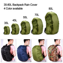 Load image into Gallery viewer, 35-80L Waterproof Backpack Cover ,Hiking Backpack Rain Cover