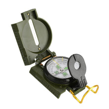 Load image into Gallery viewer, Portable Military Outdoor Folding Lens Compass Army Green