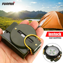 Load image into Gallery viewer, Portable Military Outdoor Folding Lens Compass Army Green