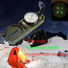 Load image into Gallery viewer, Portable Military Outdoor Folding Lens Compass Army Green