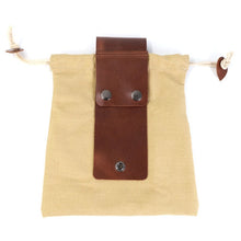 Load image into Gallery viewer, Leather Bushcraft Canvas Foraging Pouch
