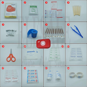 17 Items/93pcs Portable Travel First Aid Kits for Home / Outdoor