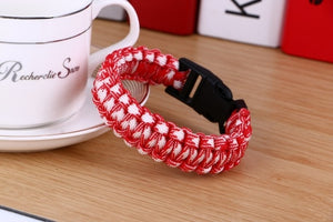 New Survival Paracord Bracelet / Outdoor Wristband