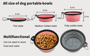 350ML/1000ML 1PC Collapsible pet Bowls for Travel