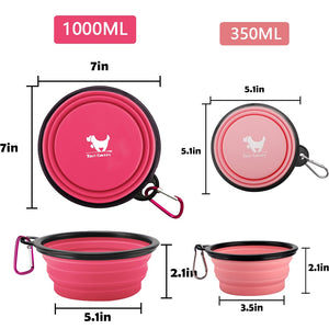 350ML/1000ML 1PC Collapsible pet Bowls for Travel