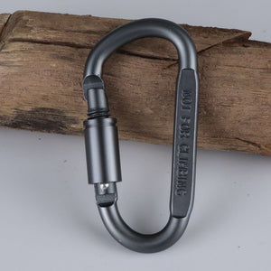 Survival D-ring Locking Carabiner Clip Screw Lock