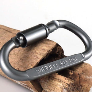 Survival D-ring Locking Carabiner Clip Screw Lock