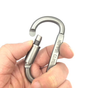 Survival D-ring Locking Carabiner Clip Screw Lock