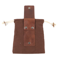 Load image into Gallery viewer, Leather Bushcraft Canvas Foraging Pouch
