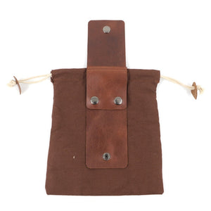 Leather Bushcraft Canvas Foraging Pouch